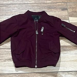 Force de Fille kids burgundy full zip jacket